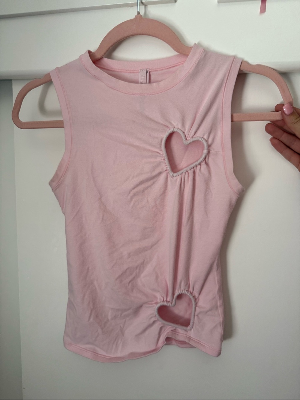 Skims Heart Cutout Cotton Jersey Tank